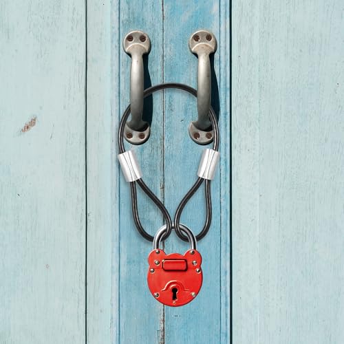 6 Pcs Luggage Lock Safety Cable, Stainless Steel Wire Cable with Loops Safety Cables Outdoor Travel Lock 5 Inch Locking Cables Vinyl Coated Wire Rope for Outdoor Luggage