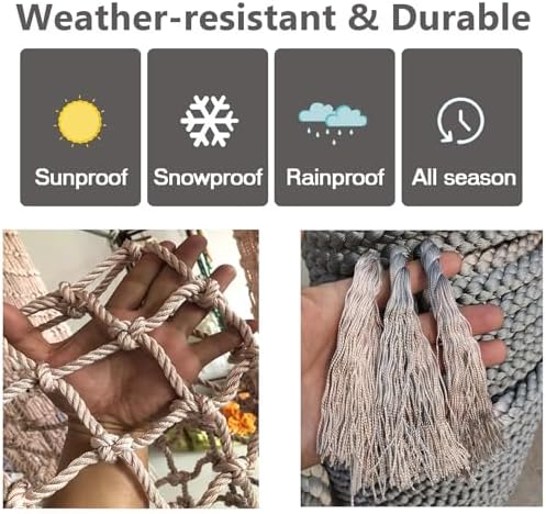 Kids Climbing Cargo Net - 1x7m Outdoor Safety Net for Playgrounds & Balconies - Ideal for Active Play, Adventure Sports, and Safe Fun for Kids!