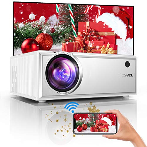 YABER Y61 WiFi Mini Projector 5500 Lux Full HD 1080P and 200" Supported, Portable Wireless Mirroring Projector for iOS/Android/TV Stick/PS4/PC Home & Outdoor