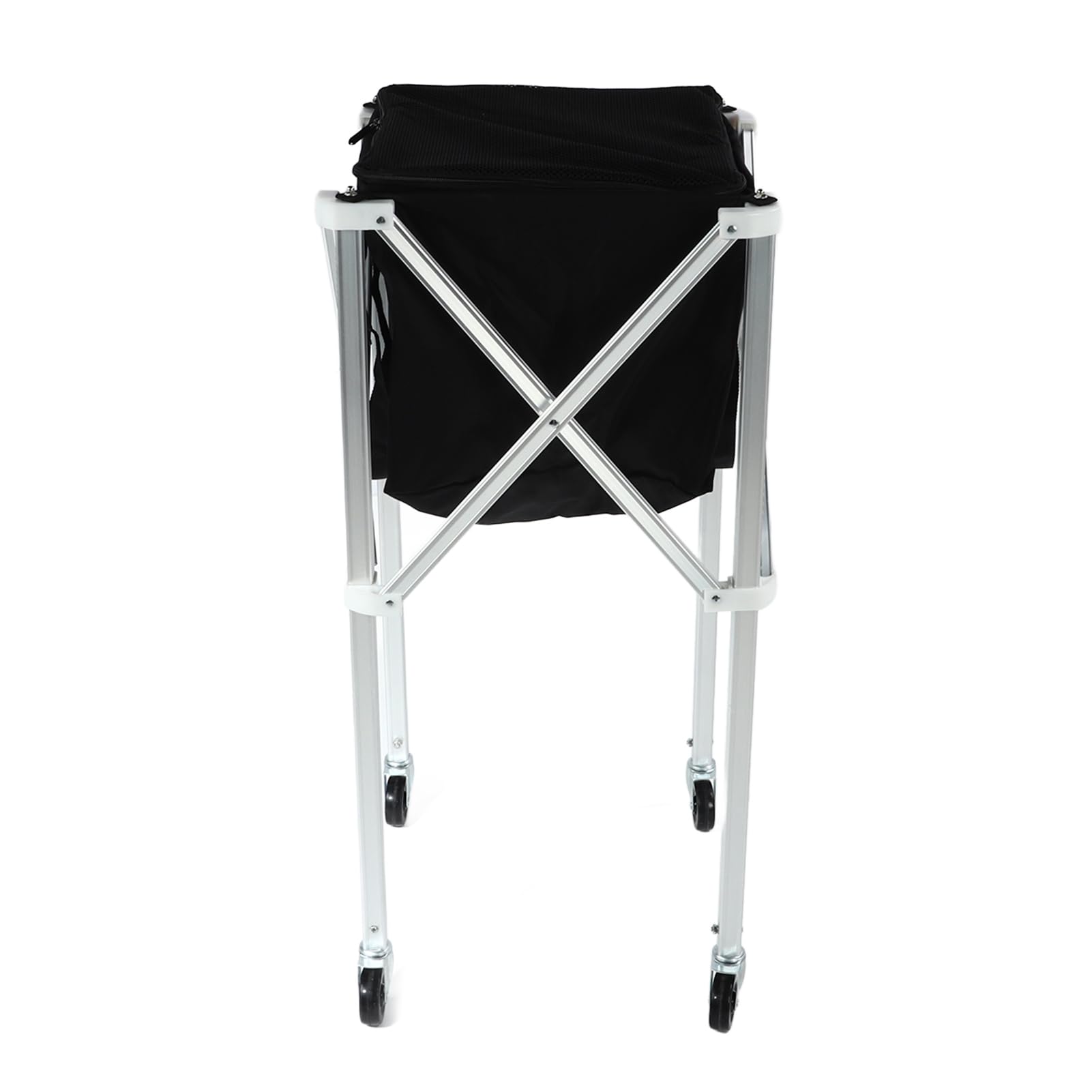 Cryfokt Carrello Pieghevole per Palline da Tennis Carrello Leggero e Facile da Trasportare per Bambini Lega di Alluminio Nera 35,4x16,1x16,1 Pollici