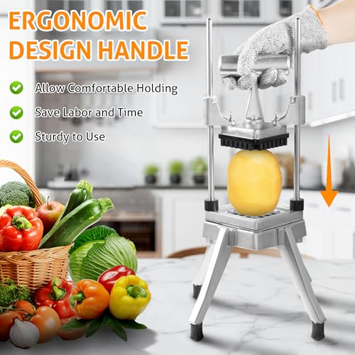 Image of WICHEMI Commercial Vegetable Chopper Fruit Dicer Stainless Food Cutter 1 /4 inch