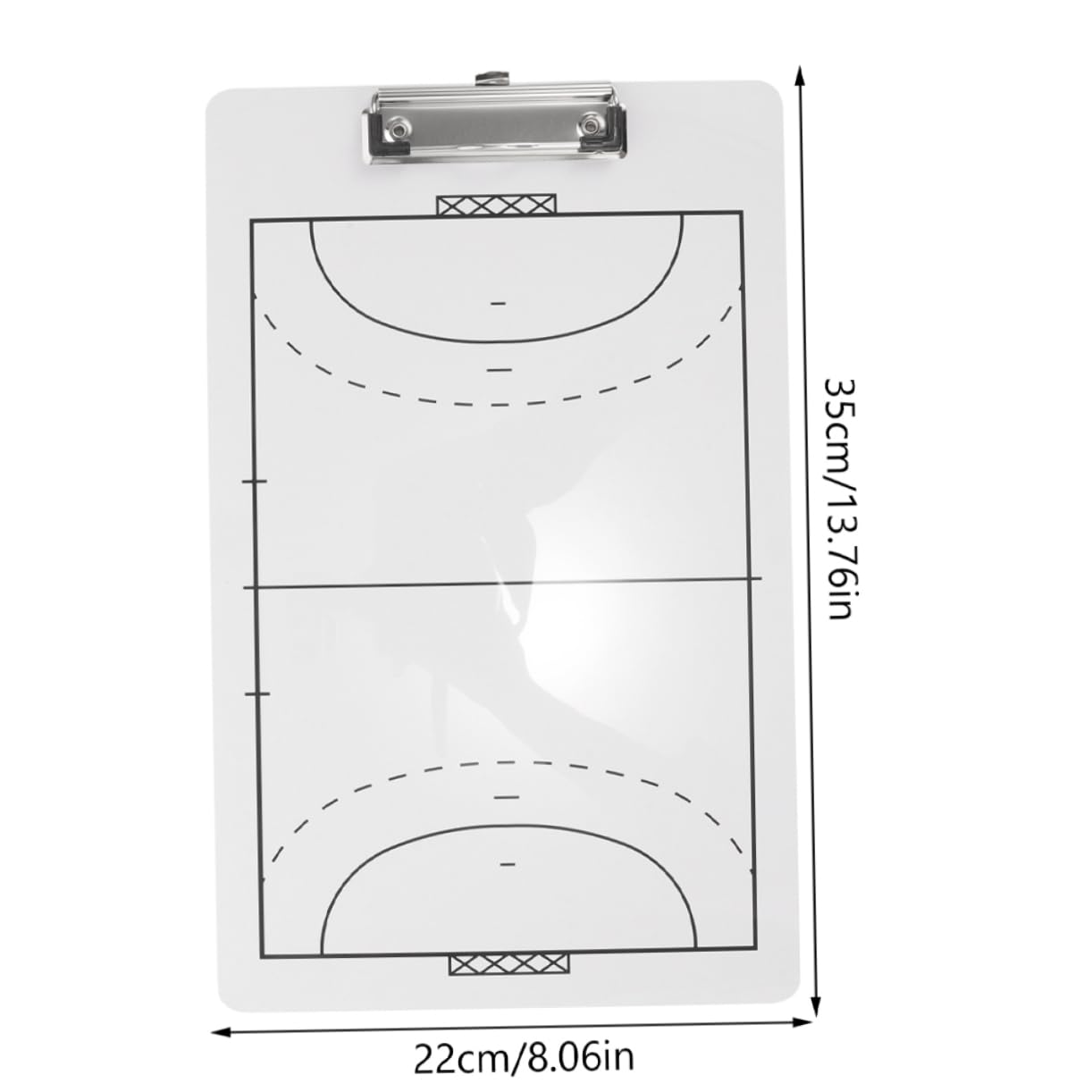 Tablero Táctico de Balonmano de Pvc Blanco, 2 Piezas