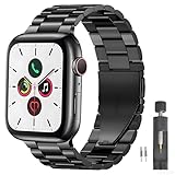 PUGO TOP Replacement for Apple Watch Iwatch Band 42mm 44mm, Stainless Steel Replacement Band for Iwatch Apple Watch Series 4 Series 3 Series 2 Series 1 Sport and Edition (42mm/44cm,Space Gray)