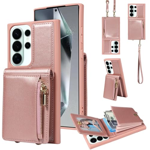 Étui Samsung S22 Plus antichoc couleur or rose pour éviter les chutes avec sa sangle