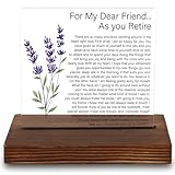 Friend Retirement Gift Plaque, Appreciation Keepsake Gift for Retiring Pal, Meaningful Farewell Gifts for Colleagues, Friends, Transparent Acrylic Plaque, LYY103