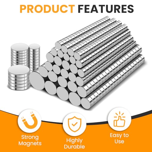 Image of TRYMAG 645Pcs Small Magnets, 7 Different Sizes Tiny Mini Magents, Multi-Use for Fridge, DIY, Office, Hobbies, Crafts and Science