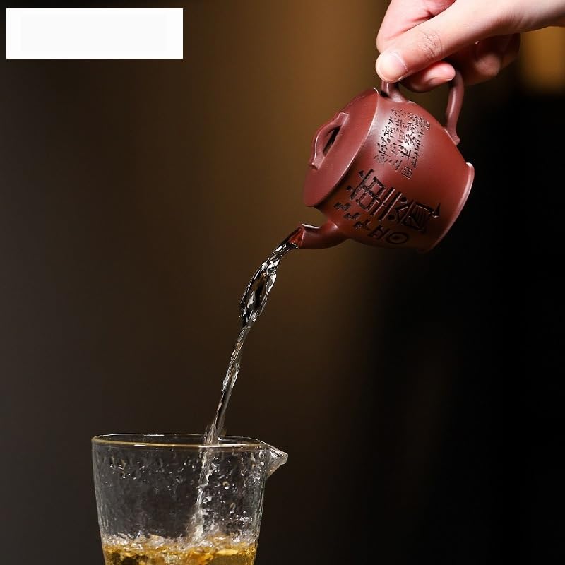 Bouilloire en Argile Violette de 120 ML, fabriquée à la Main avec de la Terre Crue, Filtre pour théière, Service à thé Zisha, théière Chinoise pour cuisinière
