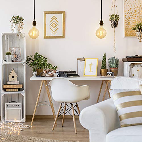 LED Bulb B22 Bayonet Dimmable Edison Filament Retro Light Bulb with Large G95, Extra Large G125 Globe Amber Glass - Image 4