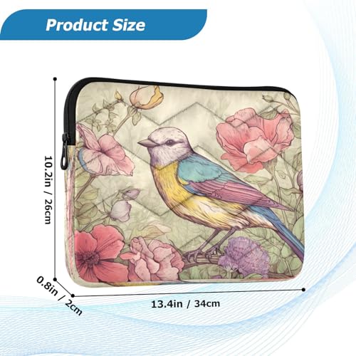Funda para portátil diseño aves 13-14 pulgadas impermeable miniatura 3