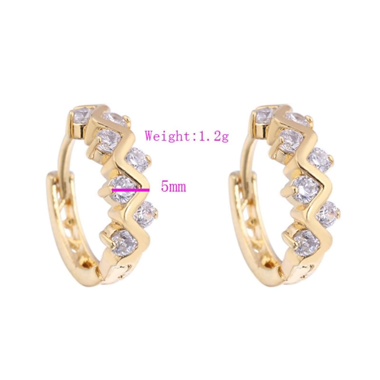 KnSam Pendientes de aro auténticos para mujer, oro 750, 18 quilates, con moissanita, pequeños de oro amarillo de 18 quilates, oro amarillo