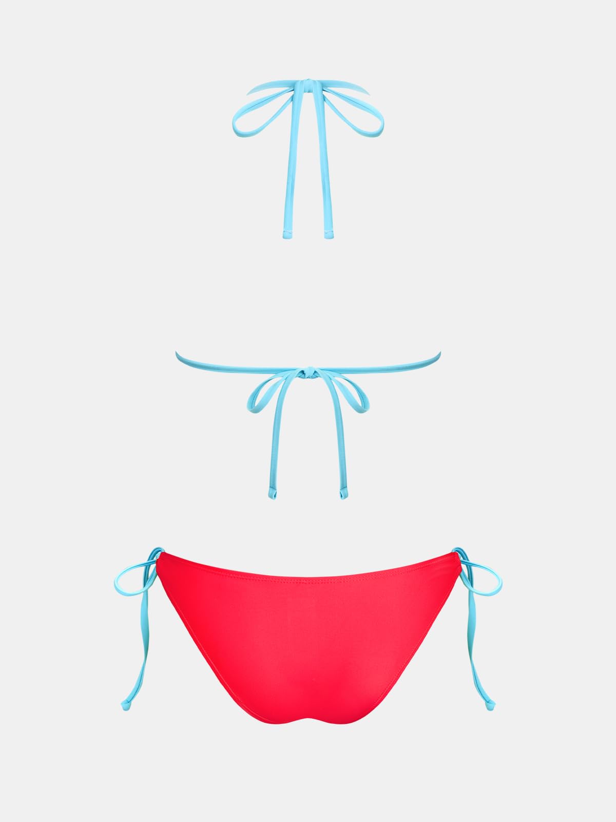 CUPSHE Damen Bikini Set V Ausschnitt Neckholder Selbstbindend Badeanzug | Sicherer Halt, Bequeme Passform, Für Strand und Pool