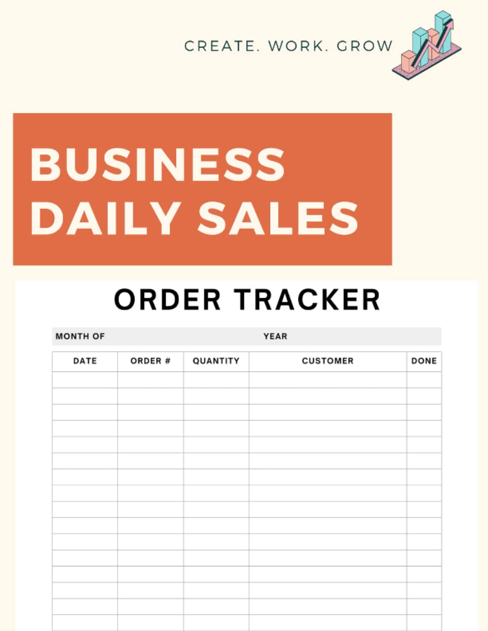 Order Tracker Business Daily Sales with Business Goals Planner : Order Log Book For Small Business, Customer Order Forms, Sales Order Details For ... Clean and Simple Order Book with 100 pages