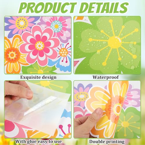 Image of 54 Pcs Spring Floral Paper Flower Decor for Spring Bulletin Board Classroom Decoration (Flower 54)