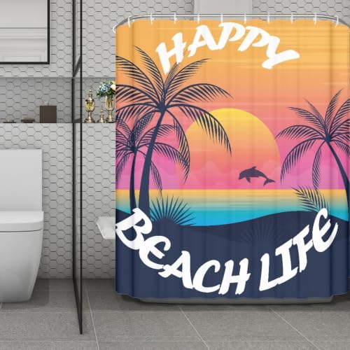 Rideau de douche imperméable anti-éclaboussures lavable en machine