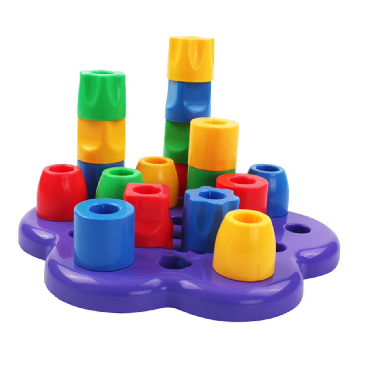Didiseaon Juguete de Reconocimiento Bloques Apilables de Plástico para Aprendizaje Temprano y Ejercicio Cerebral, Adecuado para Bebés y Niños Pequeños