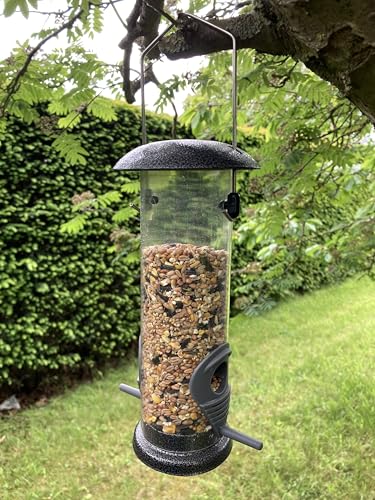 Oakdale Premium Filled Seed Bird Feeder, Heavy Duty Metal & Weatherproof, Ready-to-Hang, Attracts Finches & Sparrows - Image 4