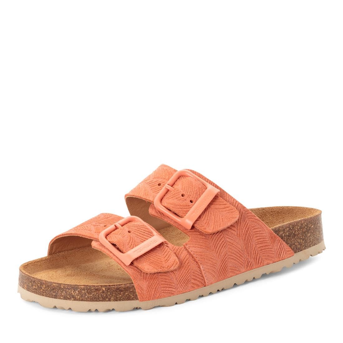Tamaris Women's footbed mule leather flat red 3.5 UK