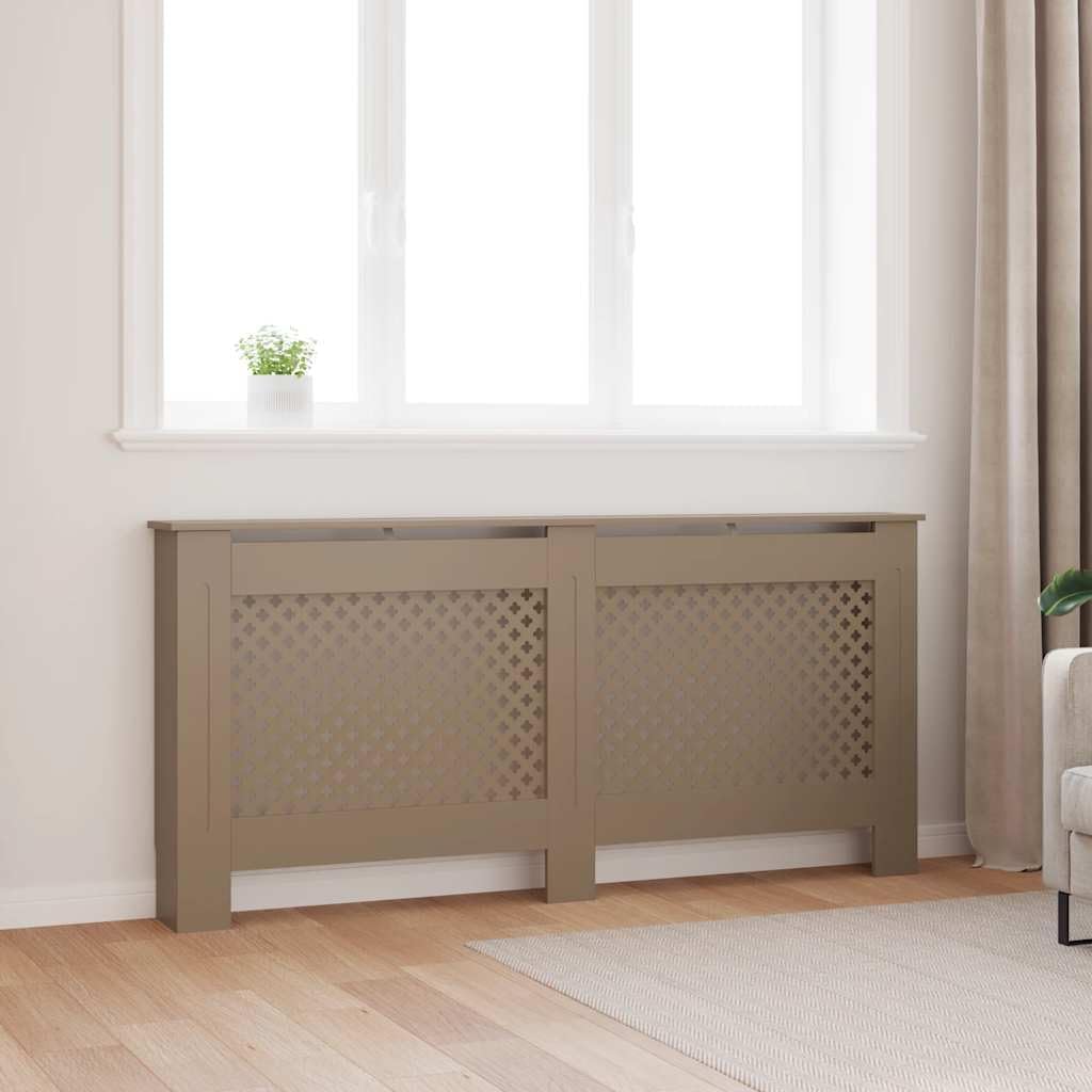 Radiator Cover 67.7"x7.5"x32.1" MDF Modern Slatted Design Cabinet for Living Room, Decorative Shelf Space for Photo Frames Books Ornaments, Sturdy Durable Easy to Assemble