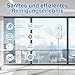 Fensterputzroboter, 5600 Pa Fensterroboter mit Fernbedienung, 3 Reinigungsmodi, mit Automatische Doppel-Sprühfunktion, Intelligente Navigation, mit 60ML Tank, für Glas und Glastüren (Weiß A)