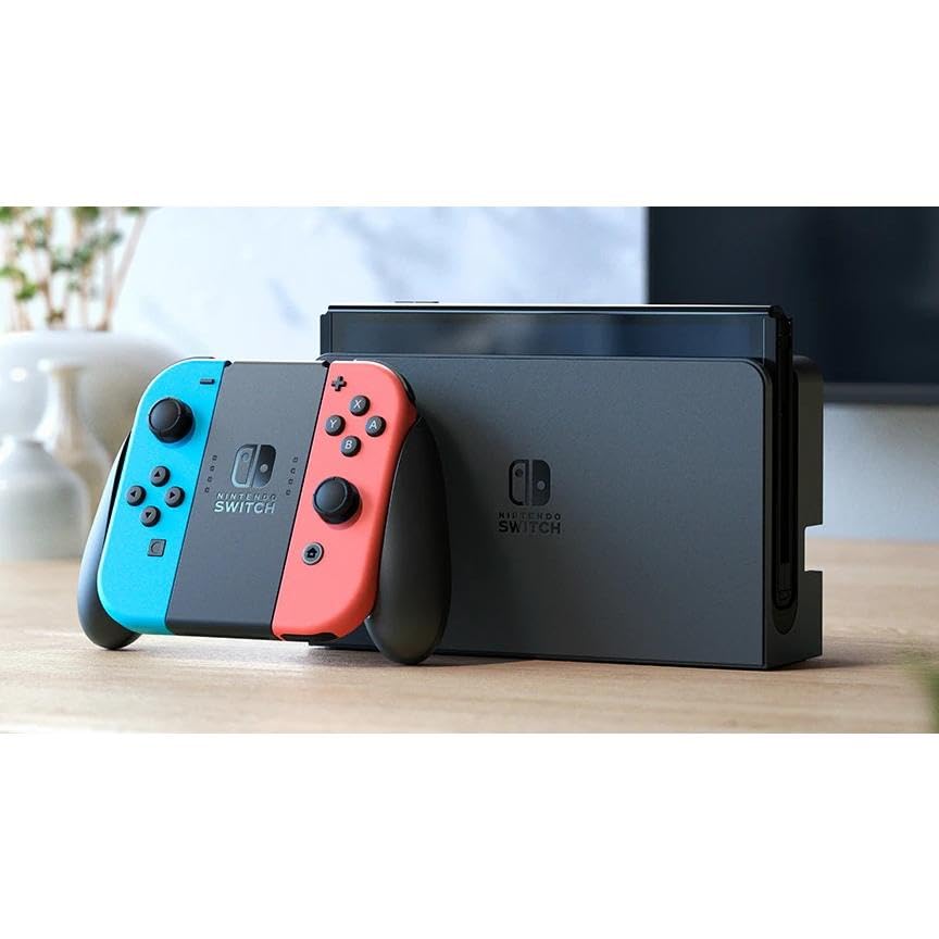 Amazon.com: Nintendo Switch OLED Model – Neon Red & Neon Blue Joy