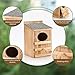 Screech Owl House With Bird Stand - Large Cedar Premium and Weatherproof Design - Prebuilt Box for Outside With Mounting Screws, Easy Assembly
