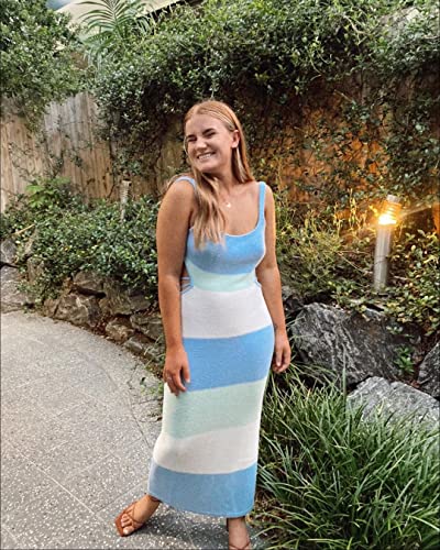 Women Sexy Backless Knit Bodycon Midi Dress2