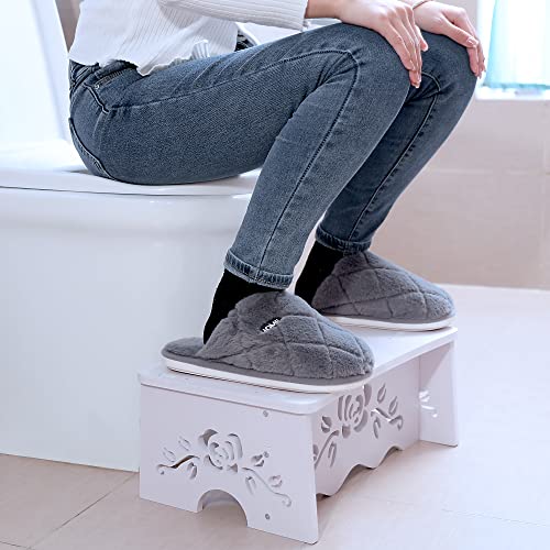 Fanwer Squatting Toilet Stool - Poop Stool For Bathroom, Toilet Potty Stool, Wood-Plastic Composite, 7 Inch, Bathroom Stool For Adults, Elderly #TOP4