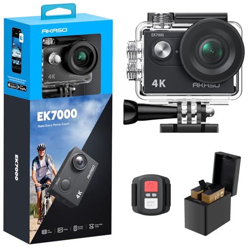 AKASO EK7000 4K30FPS Action Camera - 20MP Ultra HD Underwater Camera 170 Degree Wide Angle...