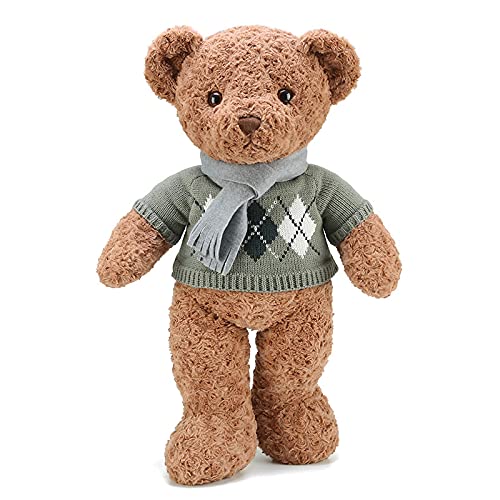 Cute Big Bear Teddy Bear Plush Toy Doll Hug Bear Pillow Bed Send Girl Birthday Gift to Sleep with 110 cm Green Sweater Bear