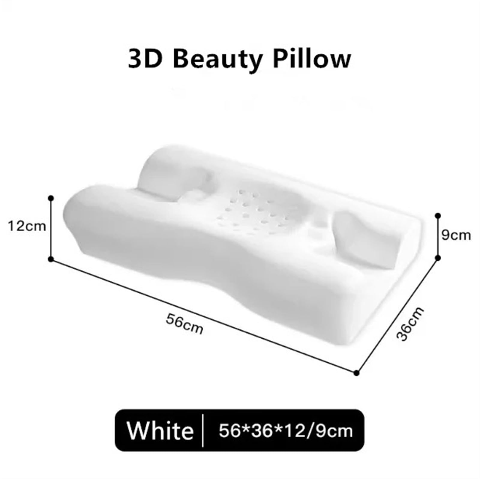 Almohada De Espuma Con Memoria Almohada de espuma viscoelástica, almohada de belleza 3D for dormir de lado, no presiona la cara, almohada cervical, almohadas faciales antiarrugas, ayuda a dormir, espu
