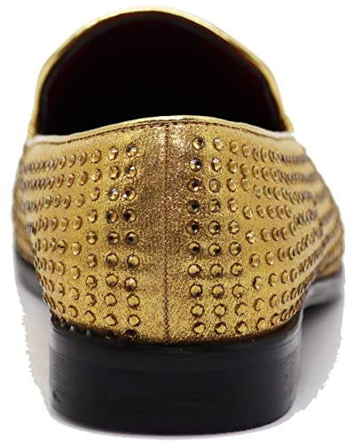 Image of SPK26 Men's Vintage Velvet Rhinestone Designer Dress Loafers Slip On Shoes Classic Tuxedo Dress Shoes