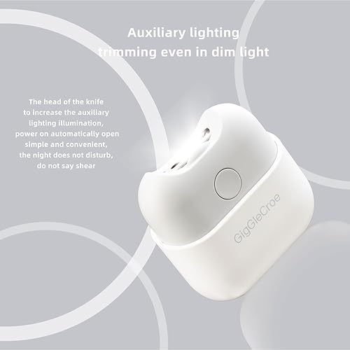 Miniatura 4 de Mini cortaúñas eléctrico para dedos de los pies y los dedos, recortador de uñas automático recargable con cabeza de alta precisión para niños,