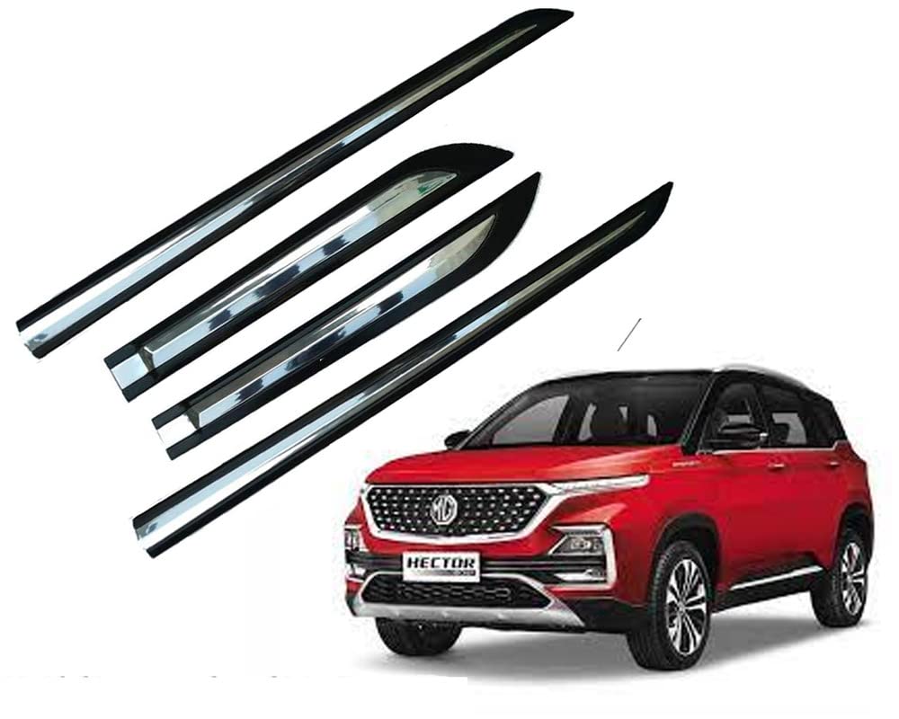 Half Chrome Car Door Side Beading Moulding Compatible for MG Hector Set of 4 Pieces-image-35