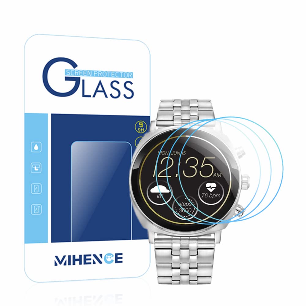 MIHENCE Compatible for Citizen CZ Smart Gen 2 41MM Screen Protector, 9H Anti-Scratch Tempered Glass Protective Film for CZ Smart Gen 2 41MM Unisex Casual Smartwatch (3PCS)