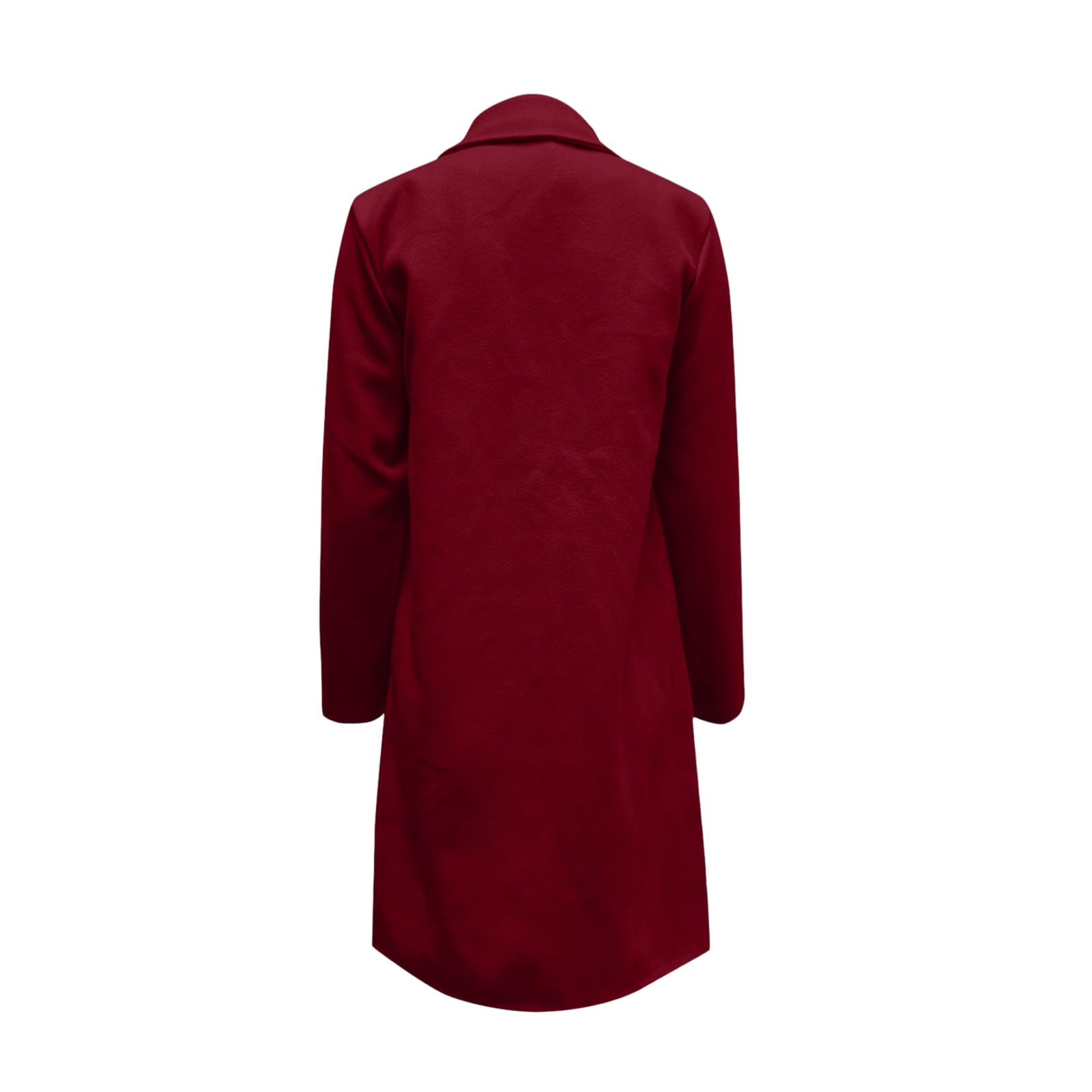 Wollmantel Damen Lang Wollwalk Jacke Winddicht Mantel Wolle Casual
