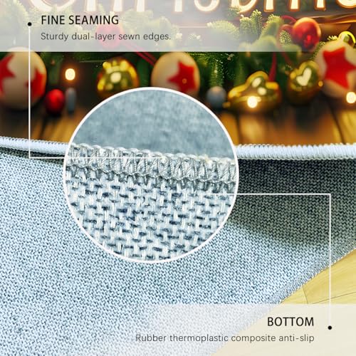 Tapis antidérapant lavable de Noël avec impression 3D 160x200