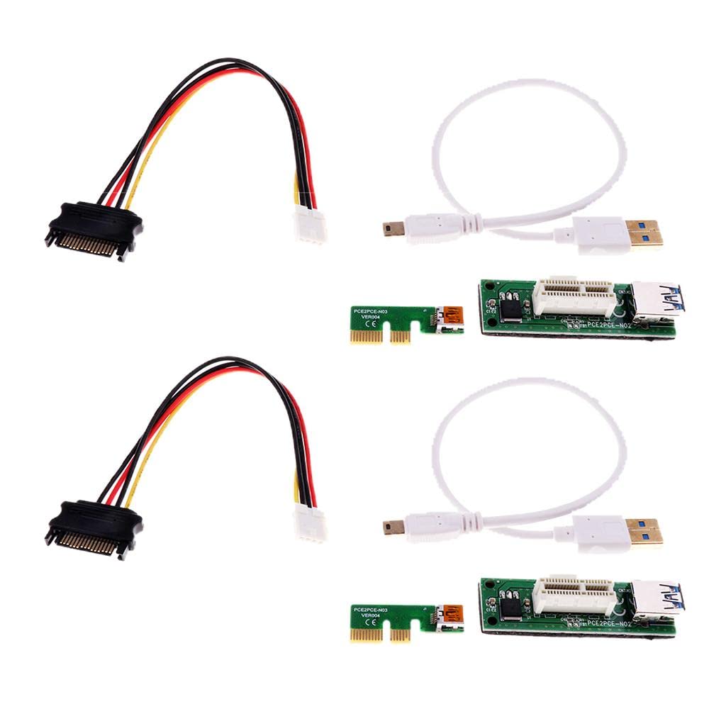 2x extender cable 4pin pci-e express extension 1x riser card usb powered|computers/tablets & networking | computer cables & connectors | other computer cables
