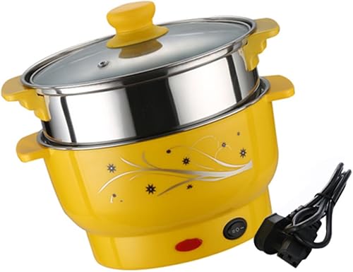UPKOCH Olla caliente eléctrica Vegetales Alimentos Sartén eléctrica Fideos Acero inoxidable Hervir Kier Caldera de cocina Mini inducción Olla