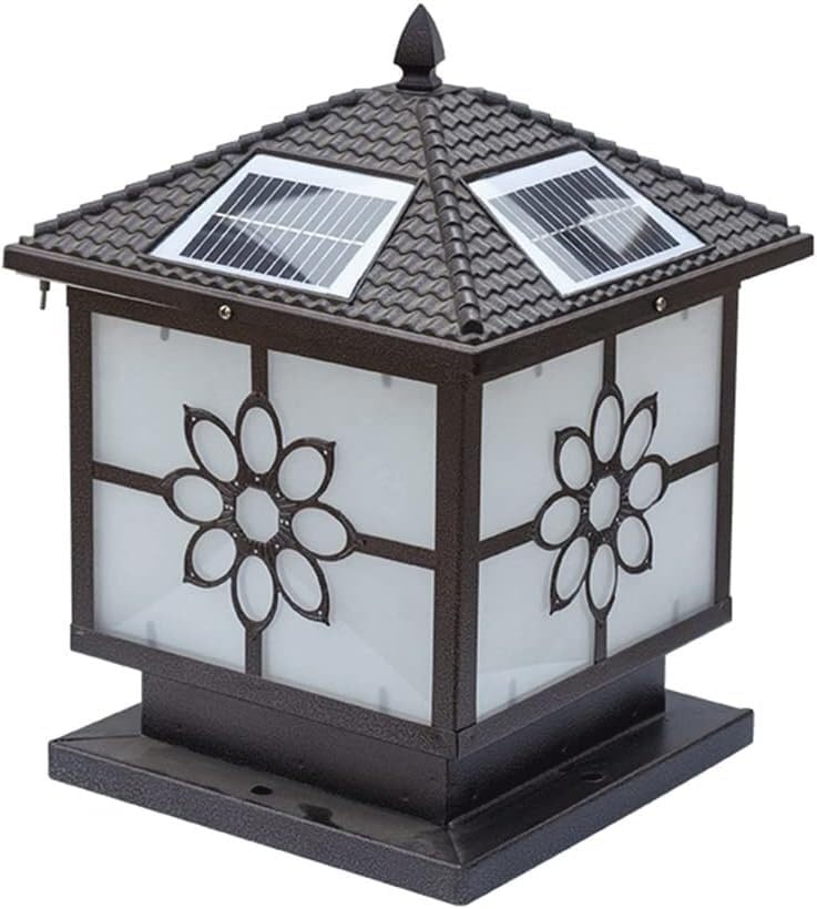 Lampe solaire de paysage au design givré élégant, luminaire d'extérieur haut de gamme 30cm