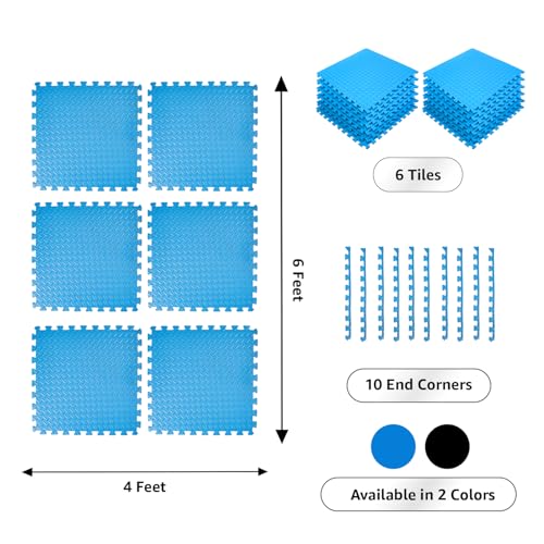 Image of Amazon Basics Interlocking Puzzle Exercise Mat | EVA Foam |Suitable for Floor Protection