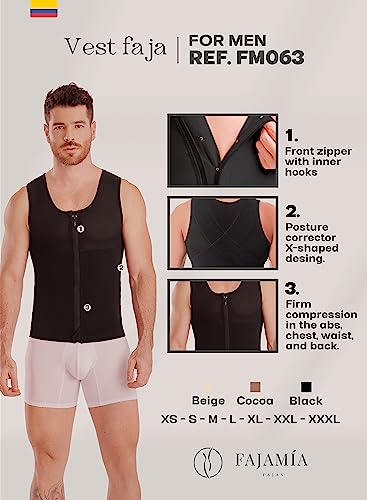63 Fajas Para Hombres Firm Compression Post-Surgical Shaper Vest Faja Colombiana Para Hombre Compression Tank Top Men3
