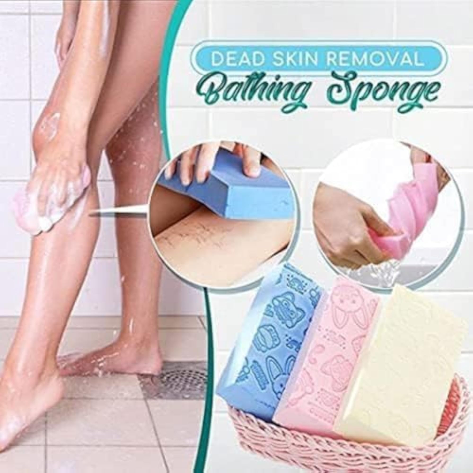 Ultra Soft Exfoliating Bath Sponge for Gentle Skin Care