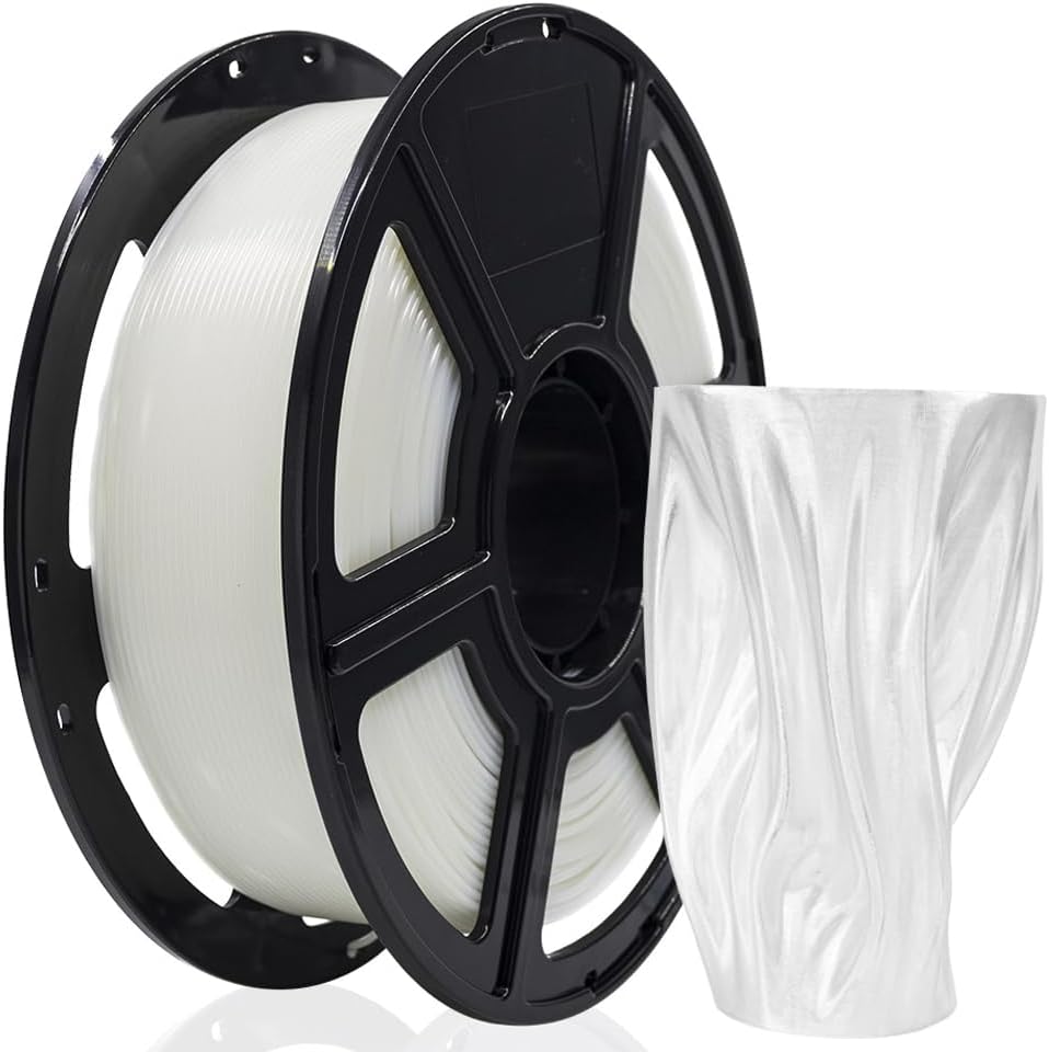 FLASHFORGE 3D Printer Filament, PLA PRO Filament 1.75mm, 1KG Spool (2.2lbs), Dimensional Accuracy +/- 0.02mm for FDM 3D Printers, Better Tenacity & No Knotting (Transparent)