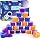 24pcs Blue Gold Purple