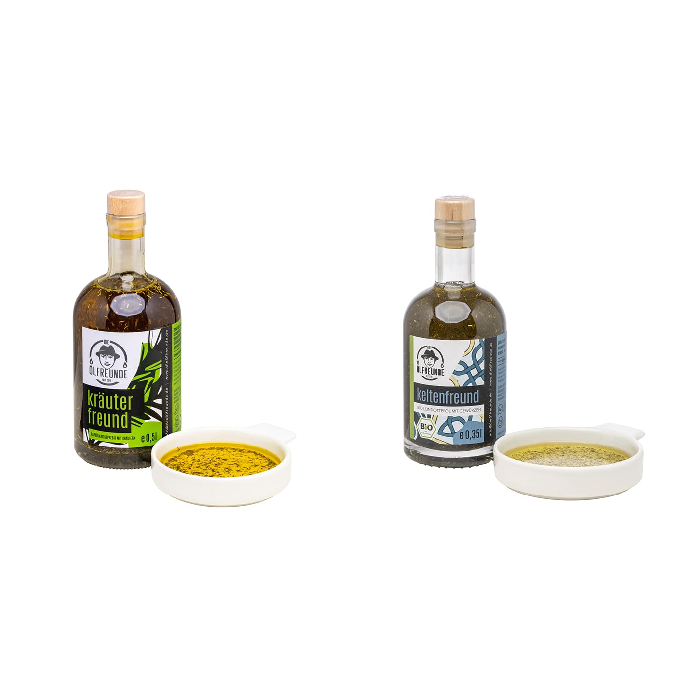 DIE ÖLFREUNDE Omegalecker Box mit 10 Ölen & 2 Gewürzen | Gewürzöle nativ kaltgepresst | hochwertige Öle mit Omega 3 & 6 Fettsäuren | Geschenk für Männer, Frauen, Feinschmecker für die Küche