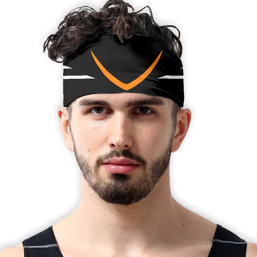 unisex Headband men women sports gym workout sports etc printed head band (black, white, orange) (B0BRJSXJFQ) Amazon Price History, Amazon Price Tracker