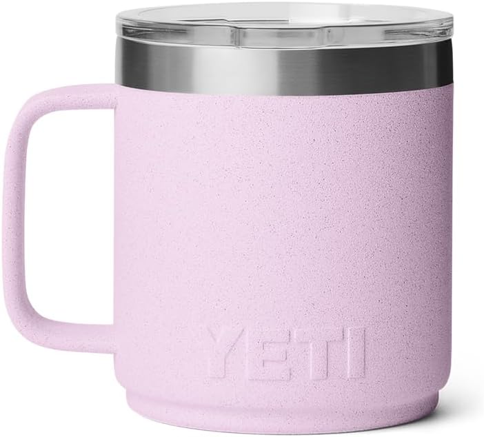 YETI Rambler 10 oz Ceramic Lined Stackable Mug, Vacuum Insulated, Stainless Steel with MagSlider Lid, Cherry Blossom - Image 7