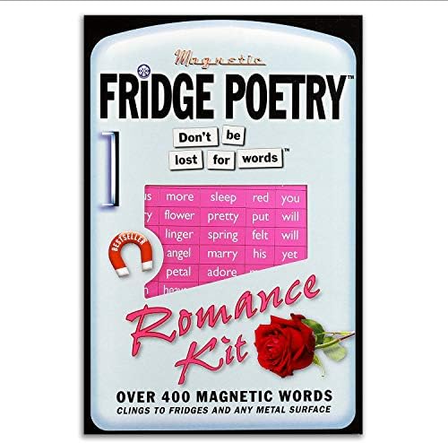 Fridge Poetry - Magnetic Words - Romance Kit - Romantic Words Gift Present Poem Muse Magnet