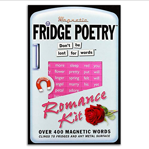 Fridge Poetry - Magnetic Words - Romance Kit - Romantic Words Gift Present Poem Muse Magnet