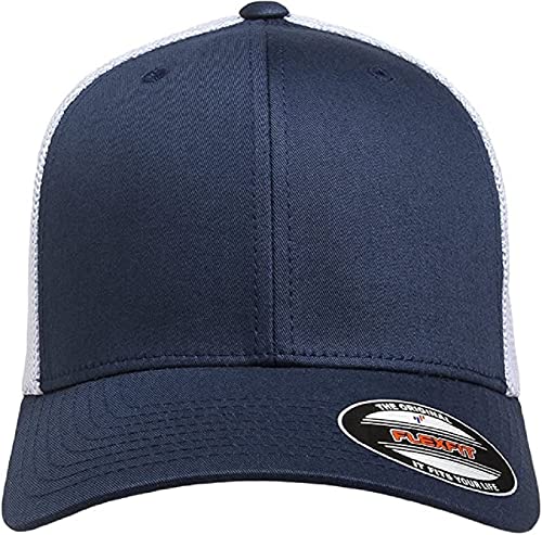 Image of Flexfit Unisex Mesh Fitted 2-Tone Trucker Hat, One Size